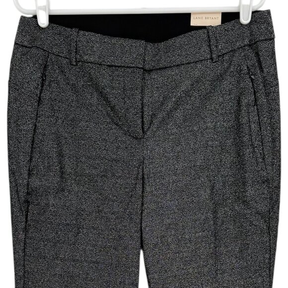 Lane Bryant Women's 4-Seasons Stretch Slim Ankle Metallic Black Pants Size 14 NW - Picture 3 of 11